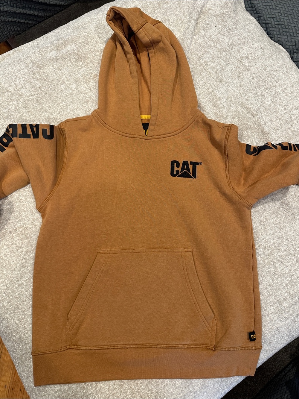 CAT Kids' Brown Hooded Sweatshirt